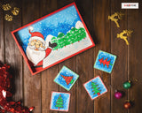 SANTA CLAUS IS COMIN' TO TOWN TRAY & 4 COASTER SET