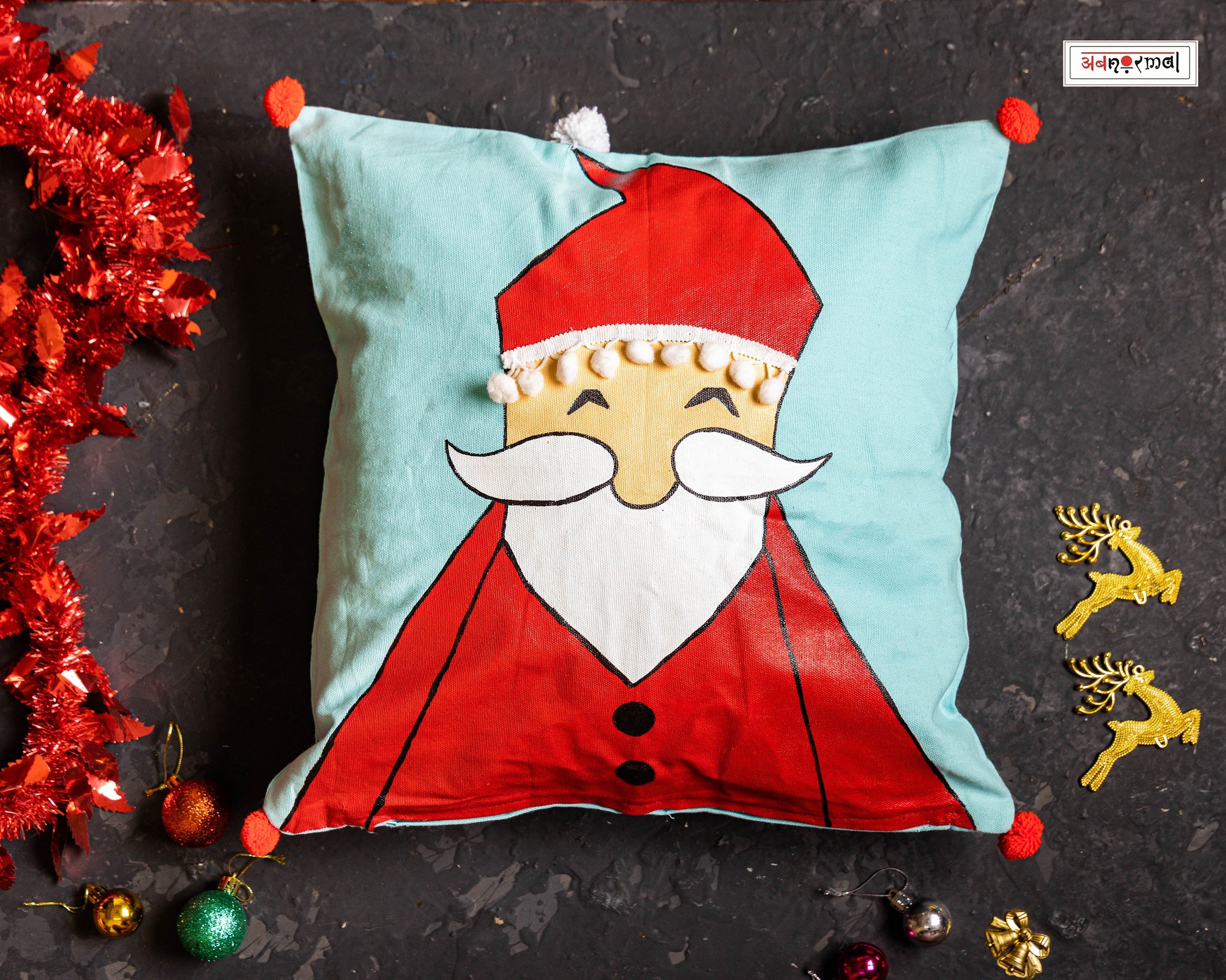 ALL I WANT FOR CHRISTMAS IS SANTA CUSHION COVER (SOLD AS A SINGLE PIECE)
