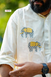 ANAHITA KASAVU SHORT KURTA - SILVER KARA