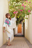 BOUGAINVILLEA DHUTI-KAFTAN CO-ORD SET