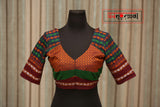 Aane-Navilu-Kubsa (Green & Orange) - Choli