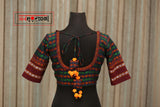 Aane-Navilu-Kubsa (Green & Orange) - Choli